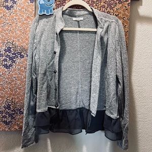 Maurice’s Heather Gray Light Cardigan Sweater Sz M